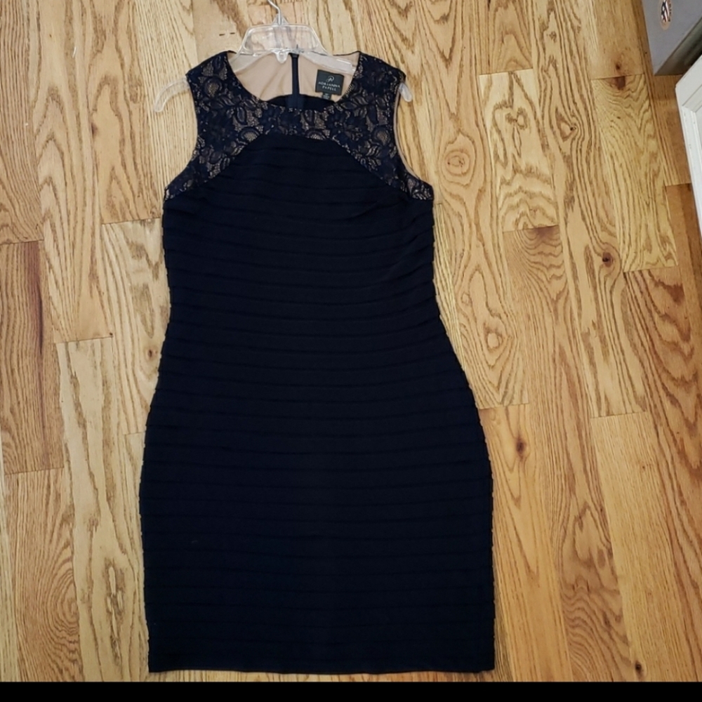 Adrianna Papell Navy Dress - Picture 4 of 10